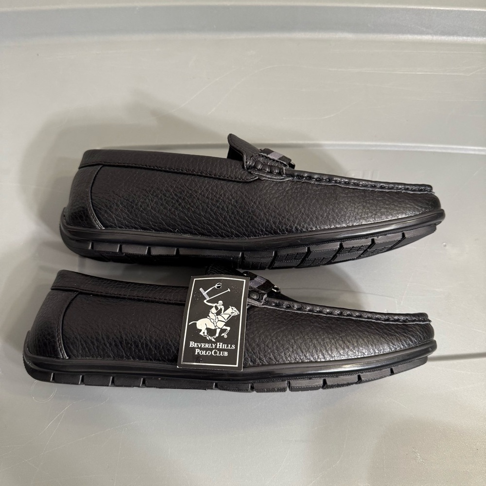 Beverly Hills Polo Club Black Loafers with Silver Accent - Picture 11 of 16